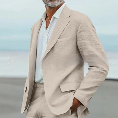 Casual Linen Two-Piece Suit