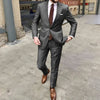 Men's Slim Fit Business Dress Two Button Set