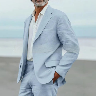 Casual Linen Two-Piece Suit