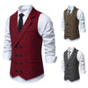 Retro Herringbone Tweed Vest