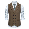 Retro Herringbone Tweed Vest