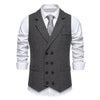 Retro Herringbone Tweed Vest