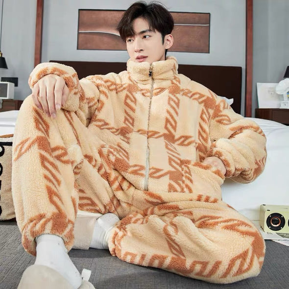 Thick Winter Zipper Pajamas